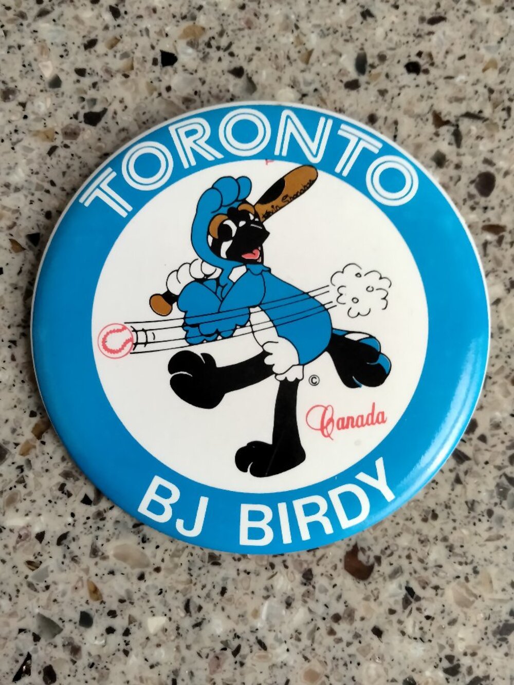 Vintage Toronto Blue Jays 'BJ Birdy" Button Pin - Former Mascot